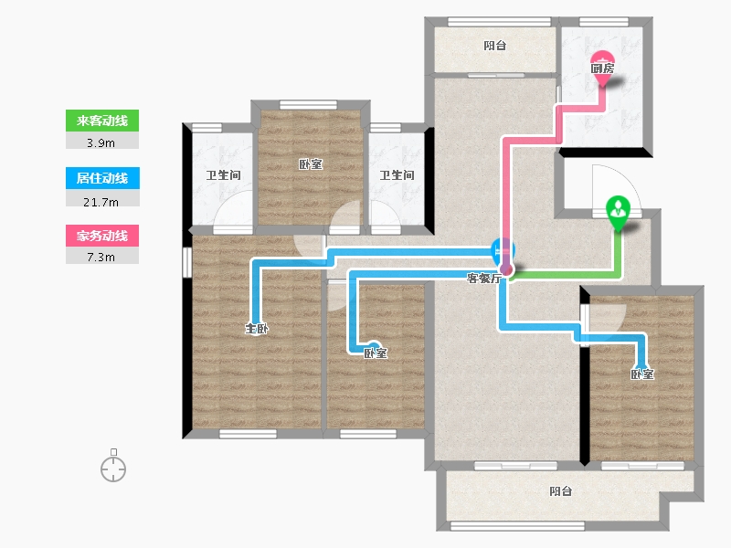 山东省-济南市-绿城荷畔春风-121.54-户型库-动静线