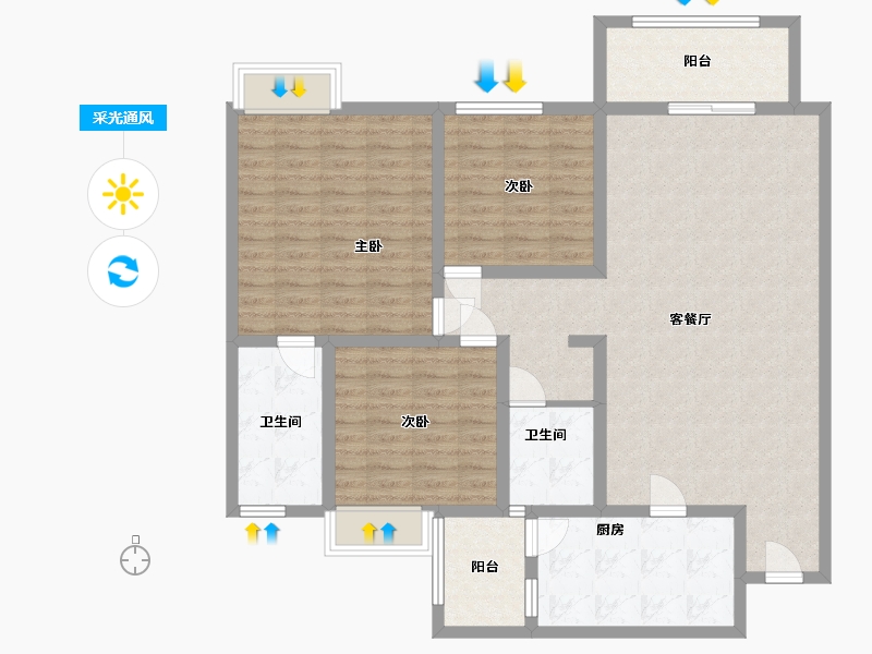 四川省-乐山市-康桥水郡-二期-118.00-户型库-采光通风