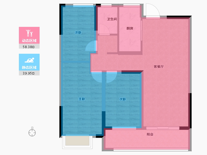 江苏省-南通市-尚上雅居-88.00-户型库-动静分区