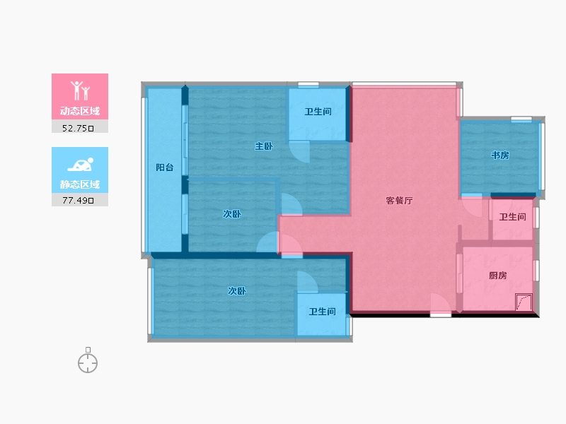 浙江省-杭州市-印象苕溪-140.00-户型库-动静分区