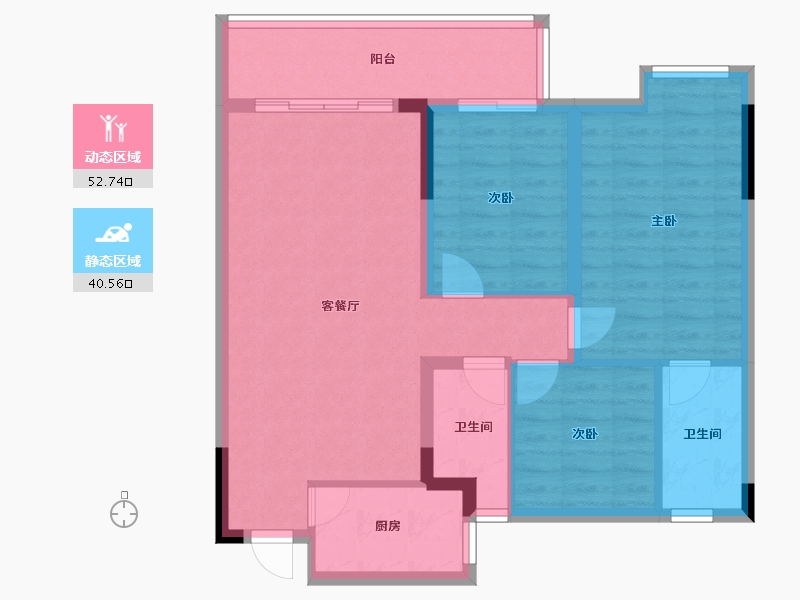 江西省-赣州市-恒福紫园二期-89.00-户型库-动静分区