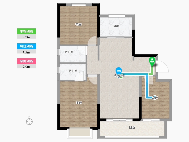 江苏省-南通市-中海翠湖溪岸-100.00-户型库-动静线