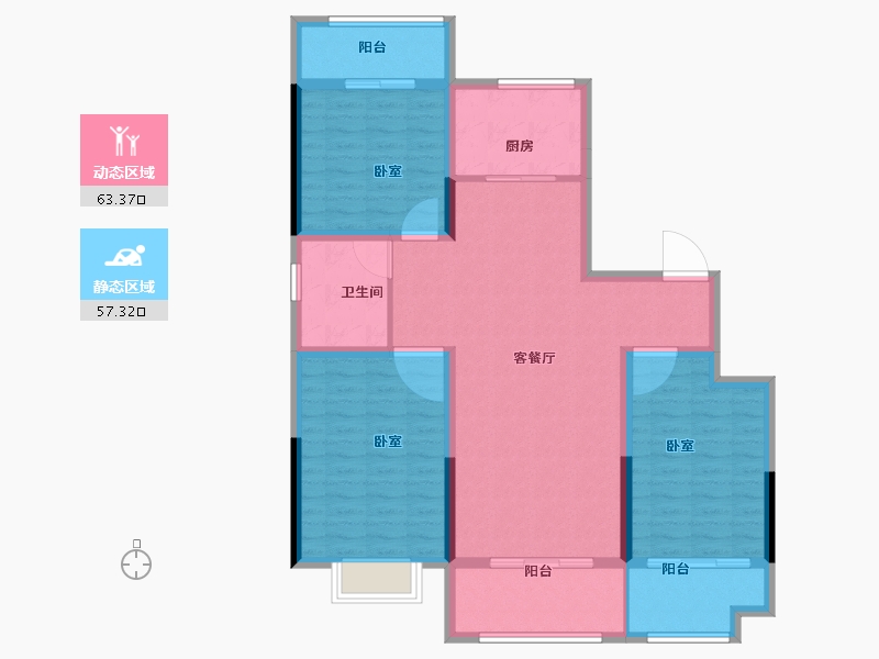 山东省-济南市-城投静悦府-108.80-户型库-动静分区