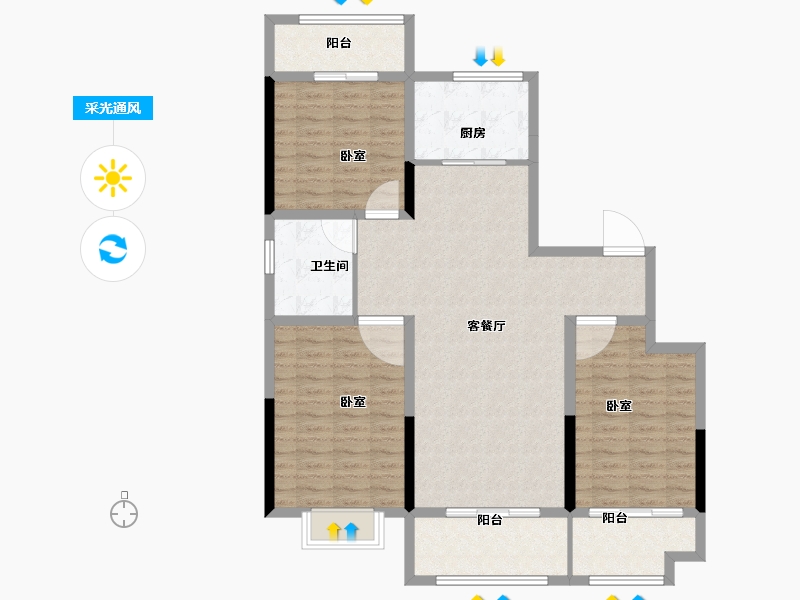 山东省-济南市-城投静悦府-108.80-户型库-采光通风