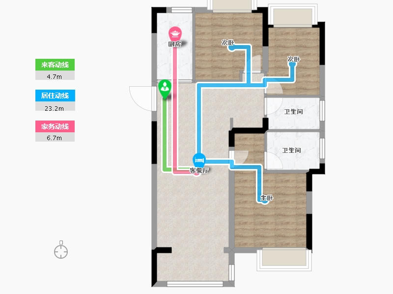 江苏省-南通市-海畔东方城-77.42-户型库-动静线