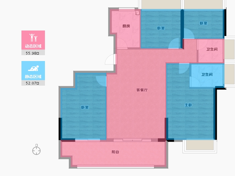 福建省-福州市-融旷格林学府-98.01-户型库-动静分区