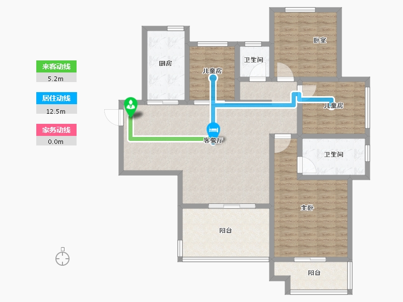 河南省-郑州市-佳源·名门橙邦-117.60-户型库-动静线