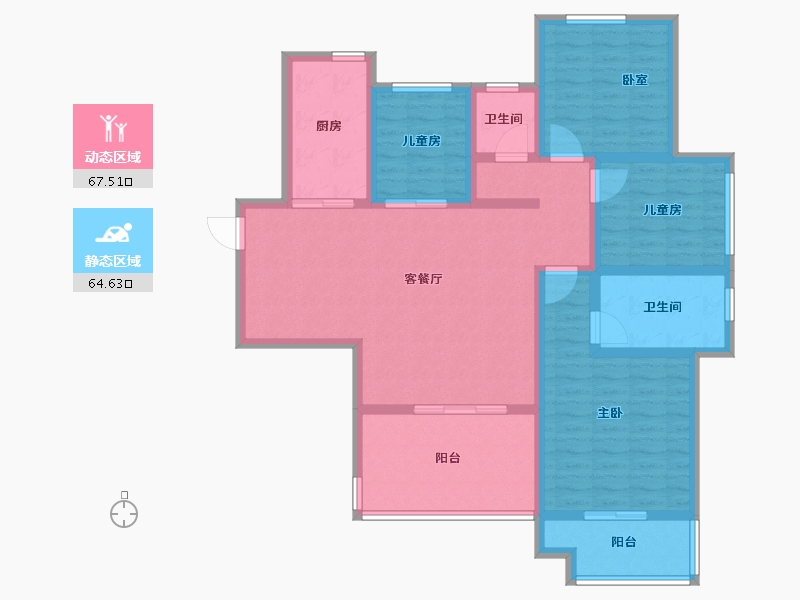 河南省-郑州市-佳源·名门橙邦-117.60-户型库-动静分区