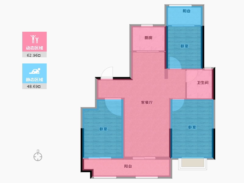 山东省-济南市-城投静悦府-100.81-户型库-动静分区