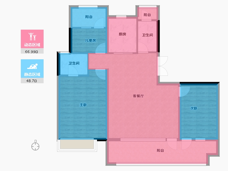 山东省-济南市-绿地国际博览城-104.00-户型库-动静分区