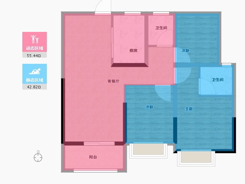 山东省-济南市-保利熙悦-88.00-户型库-动静分区