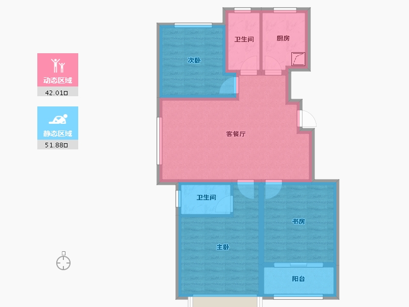 山东省-济南市-三箭学府-83.28-户型库-动静分区