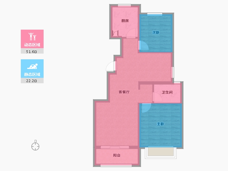 山东省-济南市-三箭学府-65.44-户型库-动静分区