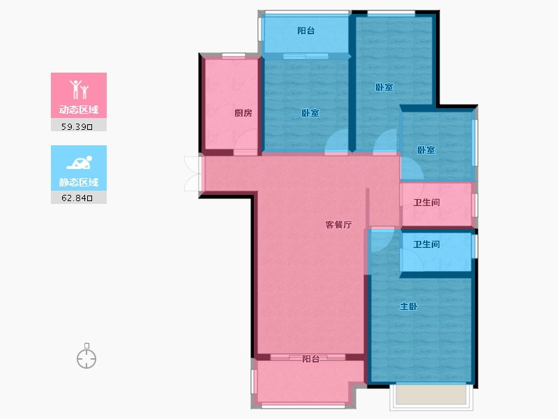 河南省-郑州市-佳源·名门橙邦-109.01-户型库-动静分区