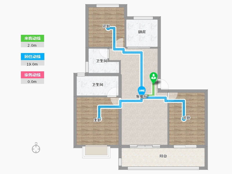 江苏省-南通市-融创·时代中心-93.57-户型库-动静线