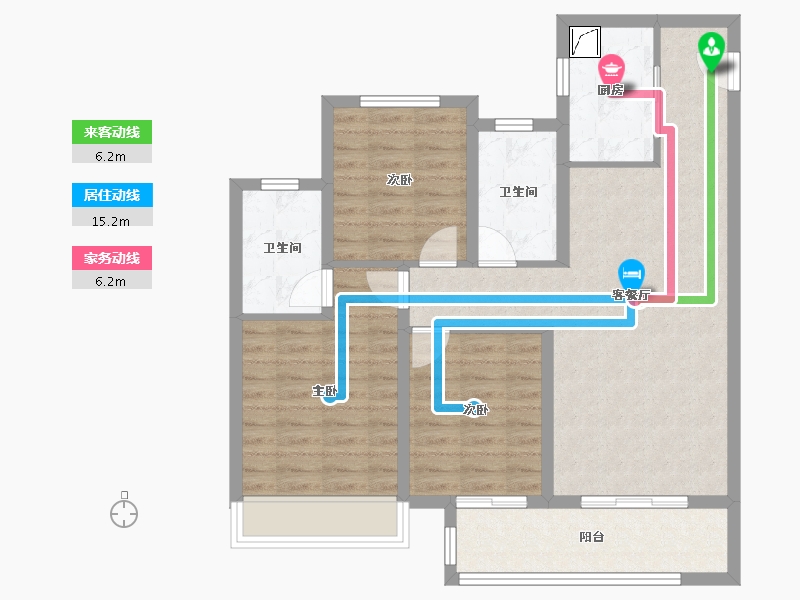 河南省-郑州市-正荣御首府-86.45-户型库-动静线