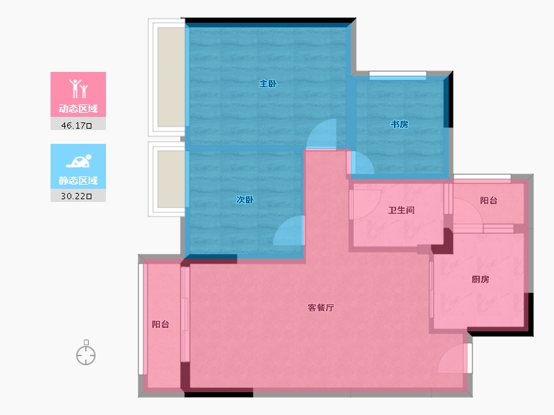 广东省-珠海市-珠海雅居乐国际花园-67.98-户型库-动静分区