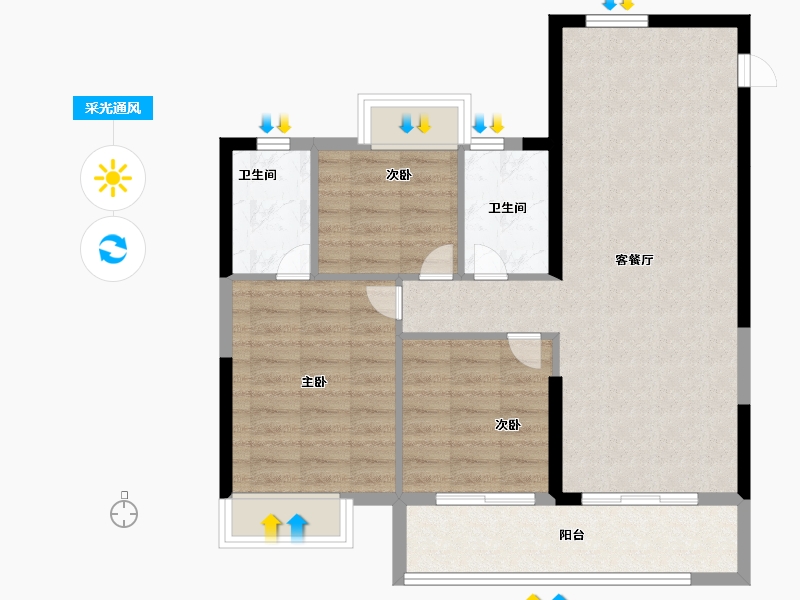 福建省-福州市-榕发栖湖郡-79.00-户型库-采光通风