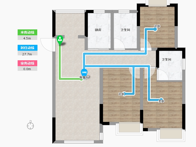 江苏省-南通市-海畔东方城-91.56-户型库-动静线