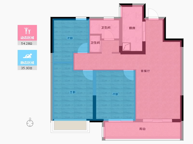 河南省-郑州市-建业天汇城-80.27-户型库-动静分区