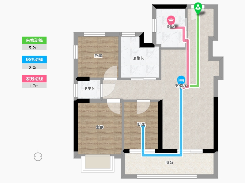 广东省-深圳市-信城缙华府-64.30-户型库-动静线