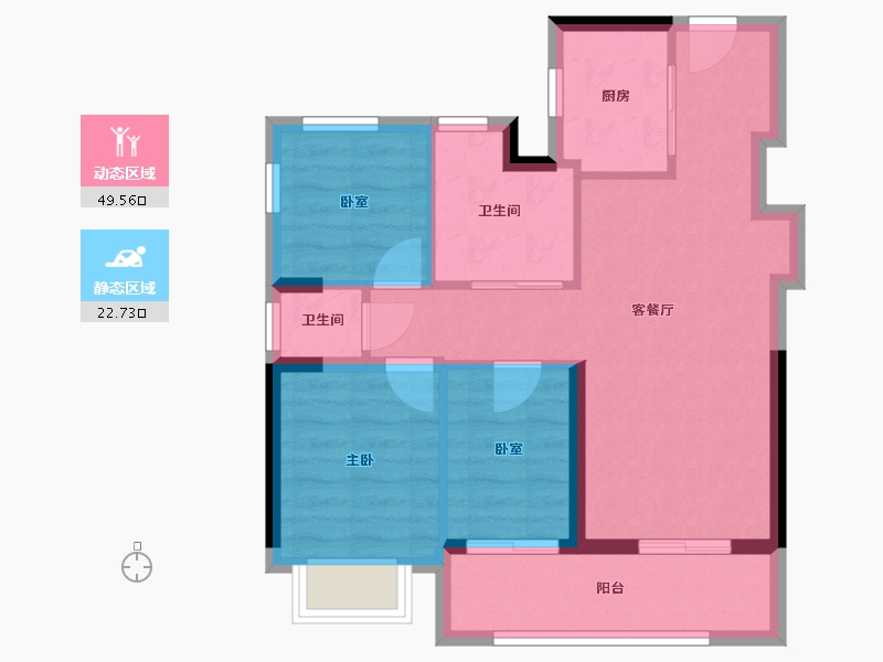 广东省-深圳市-信城缙华府-64.30-户型库-动静分区