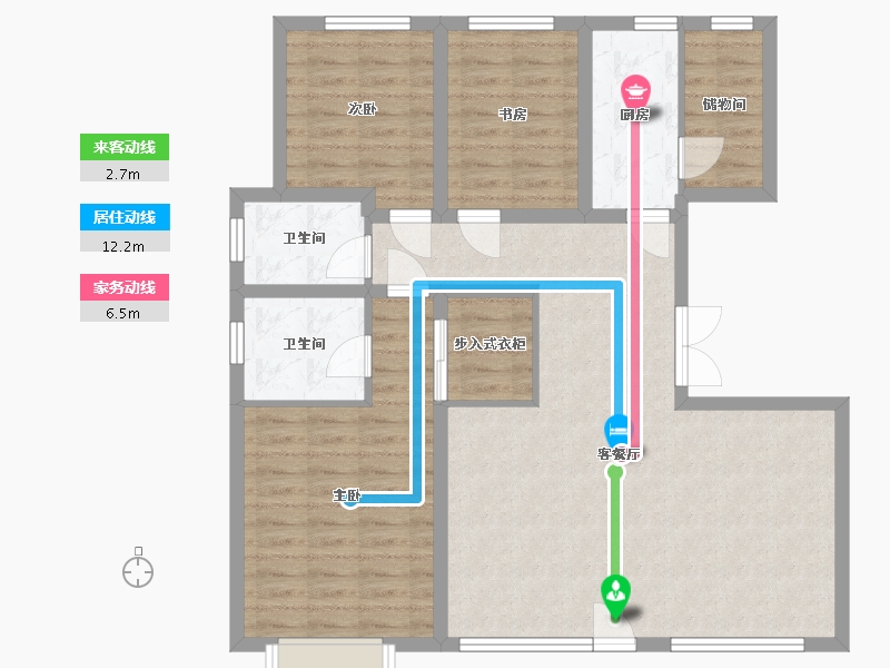 河北省-石家庄市-如园-111.95-户型库-动静线