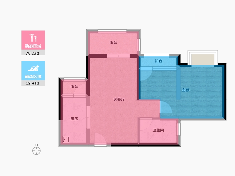 海南省-海口市-鸿荣源壹成中心二区-49.94-户型库-动静分区