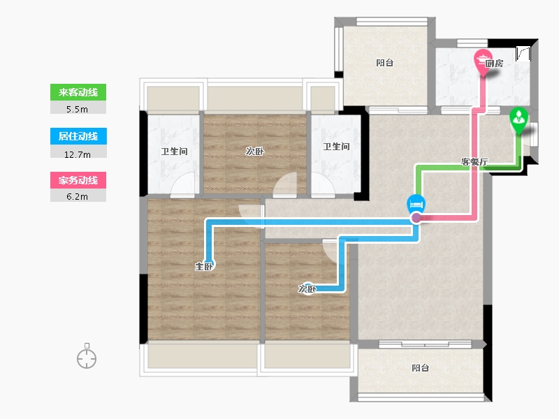 广东省-珠海市-奥园·天悦湾-86.00-户型库-动静线