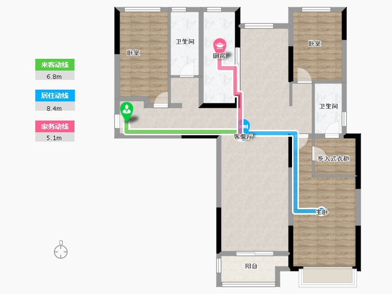 河南省-郑州市-升龙·栖樾府-115.40-户型库-动静线