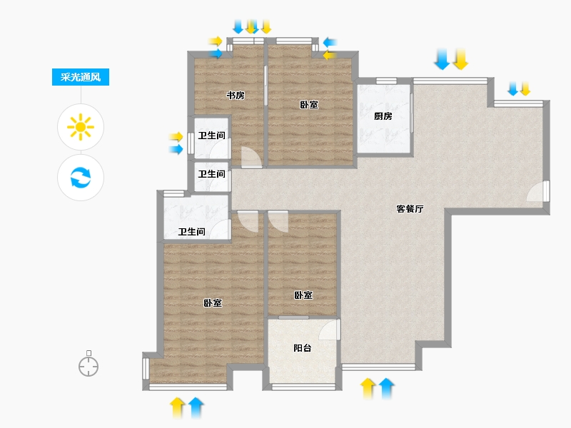 广东省-中山市-水岸花都-138.00-户型库-采光通风