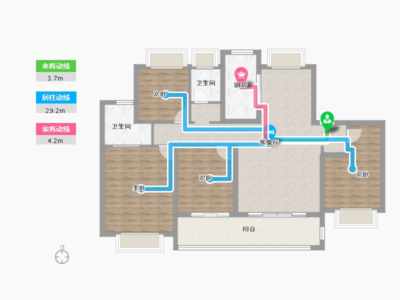 江苏省-南通市-融创·时代中心-115.26-户型库-动静线