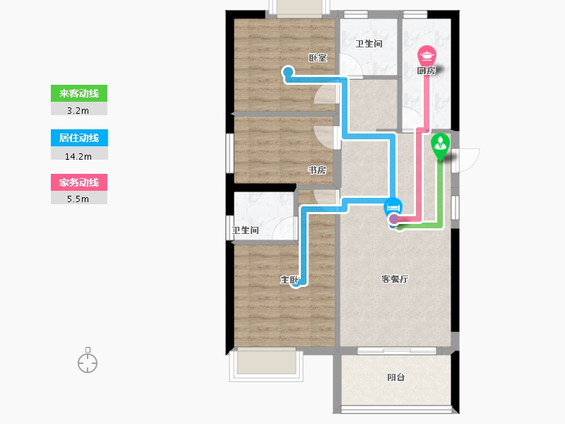 福建省-福州市-中建岳前雅居-72.00-户型库-动静线