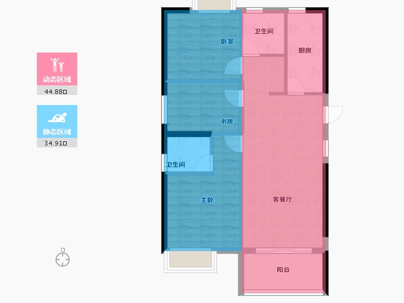 福建省-福州市-中建岳前雅居-72.00-户型库-动静分区