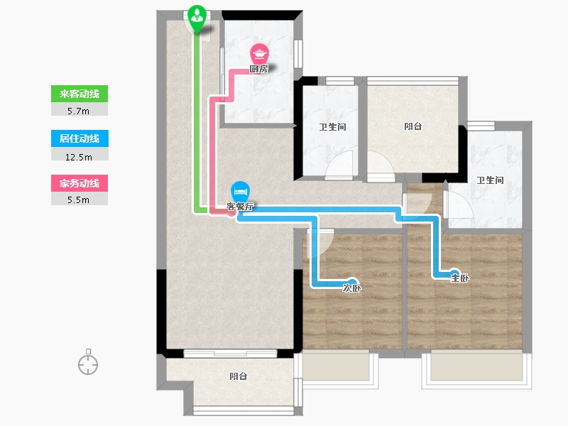 广东省-珠海市-金湾宝龙城-72.00-户型库-动静线