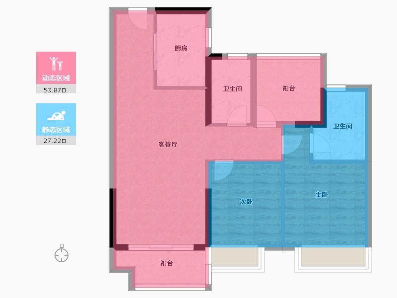 广东省-珠海市-金湾宝龙城-72.00-户型库-动静分区