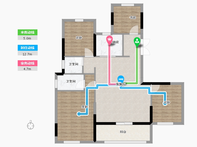 福建省-福州市-长乐三木翡丽府-101.60-户型库-动静线