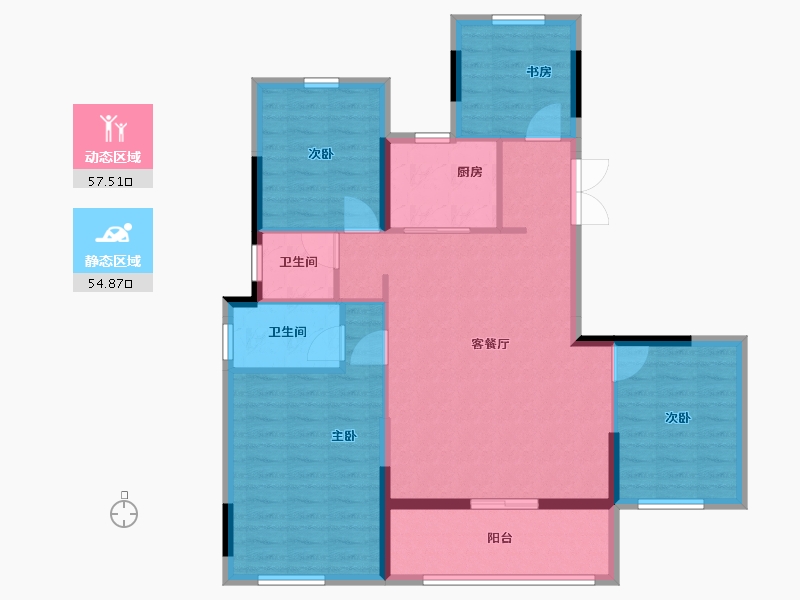 福建省-福州市-长乐三木翡丽府-101.60-户型库-动静分区