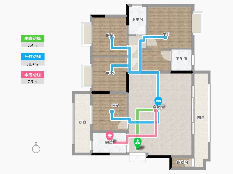 贵州省-铜仁市-东城明珠-150.00-户型库-动静线