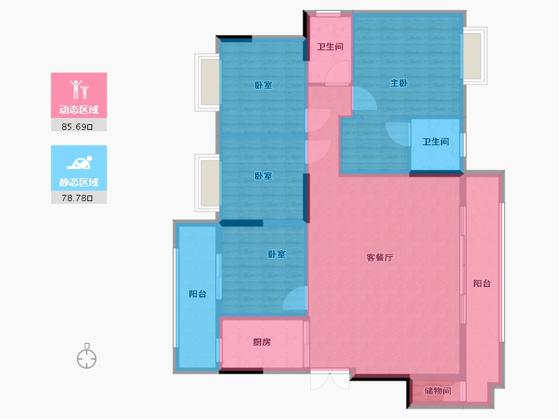 贵州省-铜仁市-东城明珠-150.00-户型库-动静分区