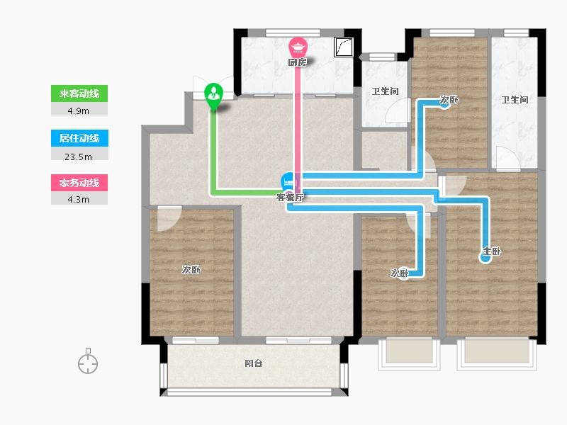 江西省-南昌市-南昌旭辉中心-111.00-户型库-动静线