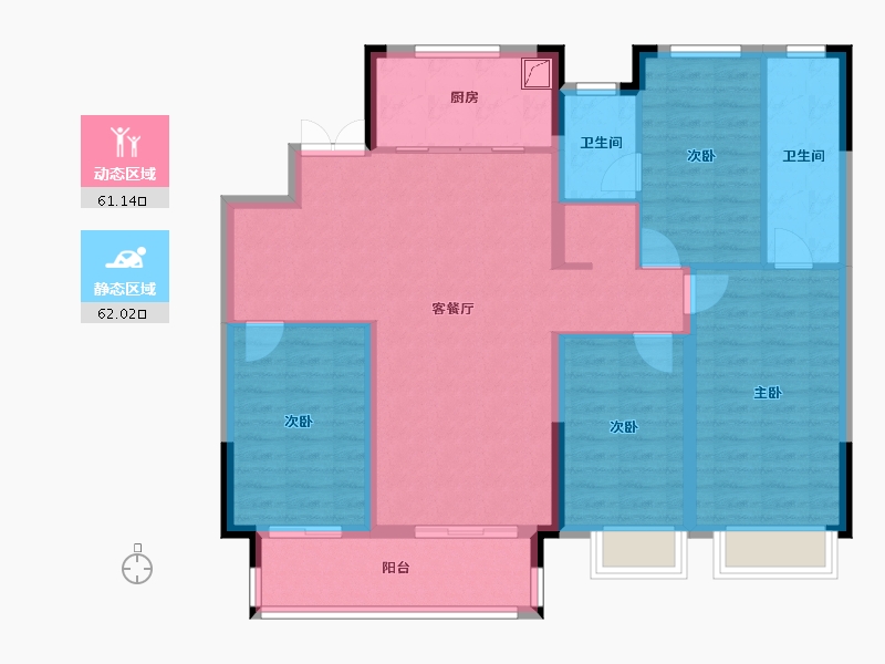 江西省-南昌市-南昌旭辉中心-111.00-户型库-动静分区