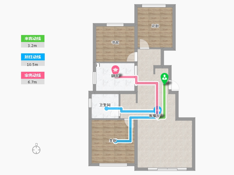 河南省-郑州市-融创空港宸院​-83.20-户型库-动静线