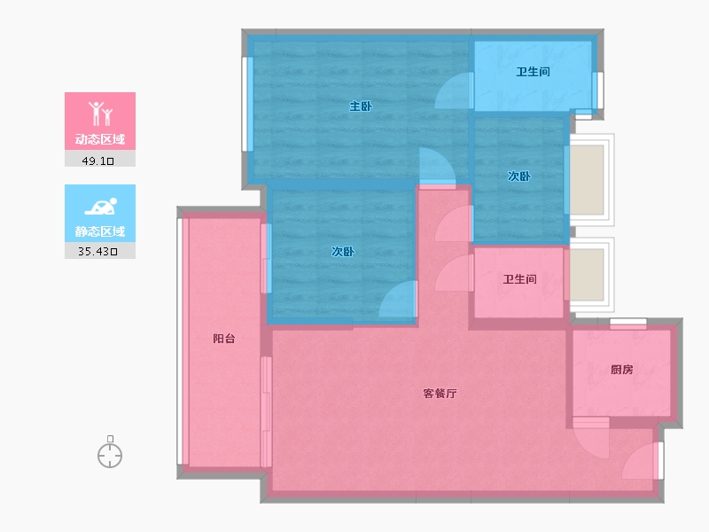 福建省-泉州市-力高水投君誉中央-79.00-户型库-动静分区