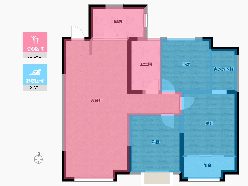 山东省-济南市-城建景苑​-83.94-户型库-动静分区