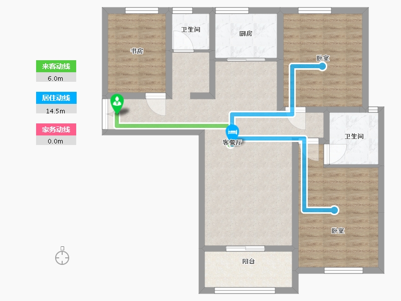 河南省-新乡市-凤湖梧桐湾-90.00-户型库-动静线