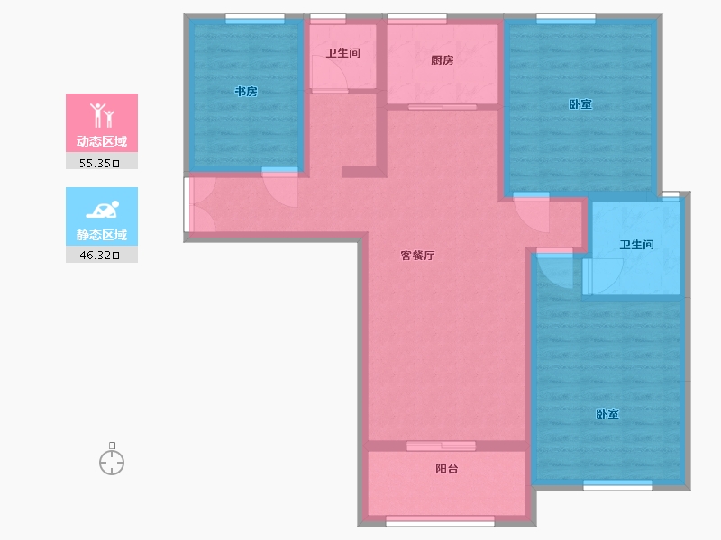 河南省-新乡市-凤湖梧桐湾-90.00-户型库-动静分区