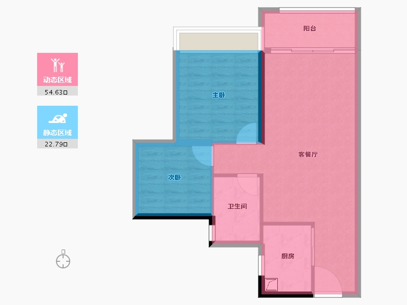 广东省-珠海市-奥园·天悦湾-70.00-户型库-动静分区