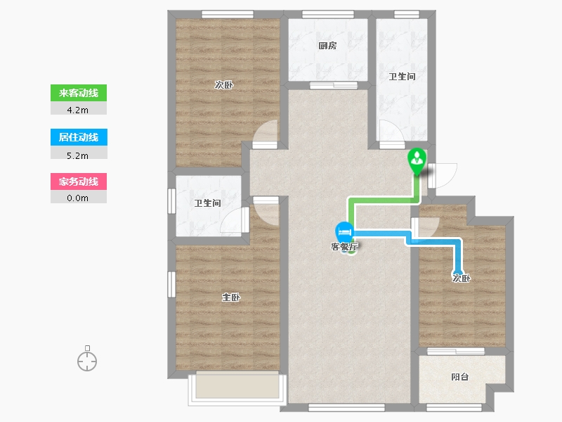 山东省-济南市-泉山盛景​-96.01-户型库-动静线