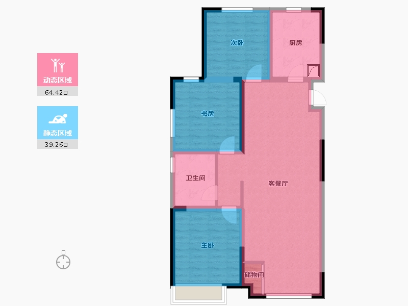 山东省-济南市-城建景苑​-92.80-户型库-动静分区